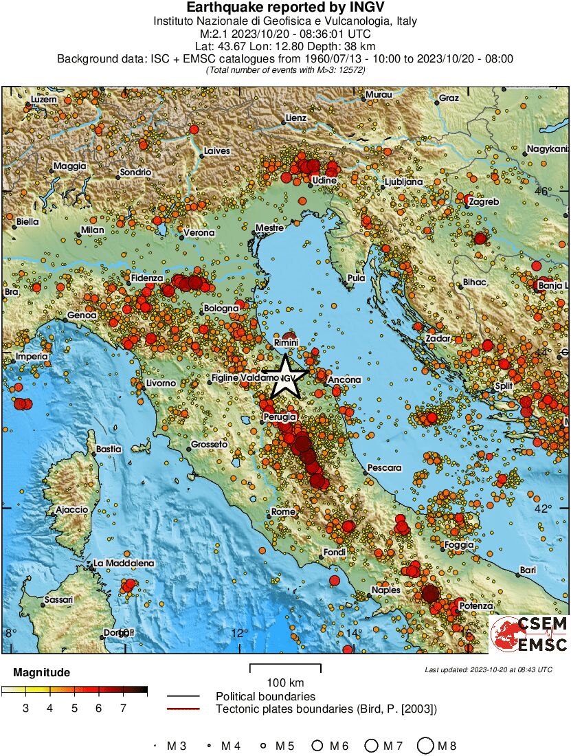 regional magnitude historical seismicity