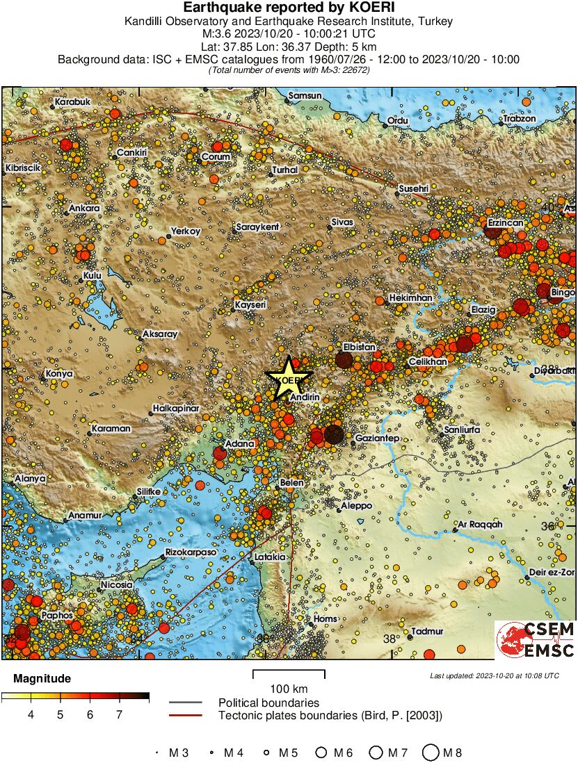 regional magnitude historical seismicity