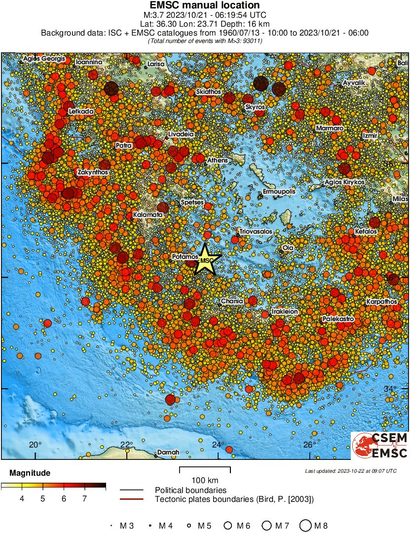 regional magnitude historical seismicity