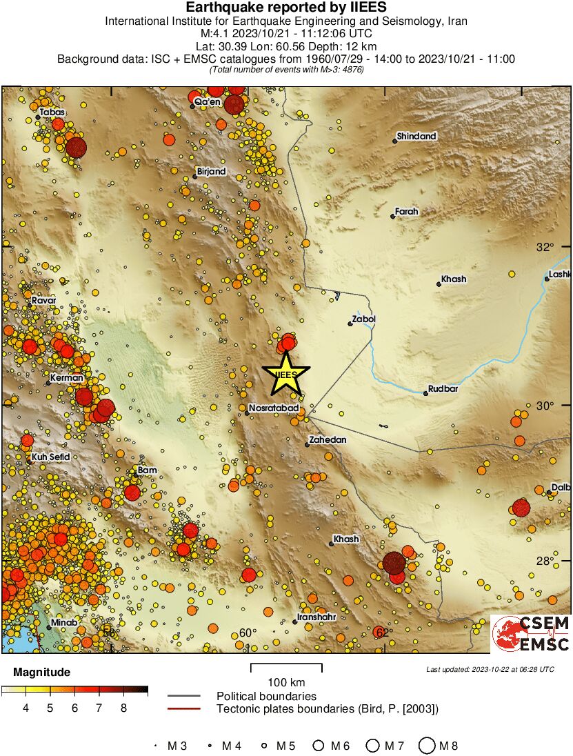 regional magnitude historical seismicity