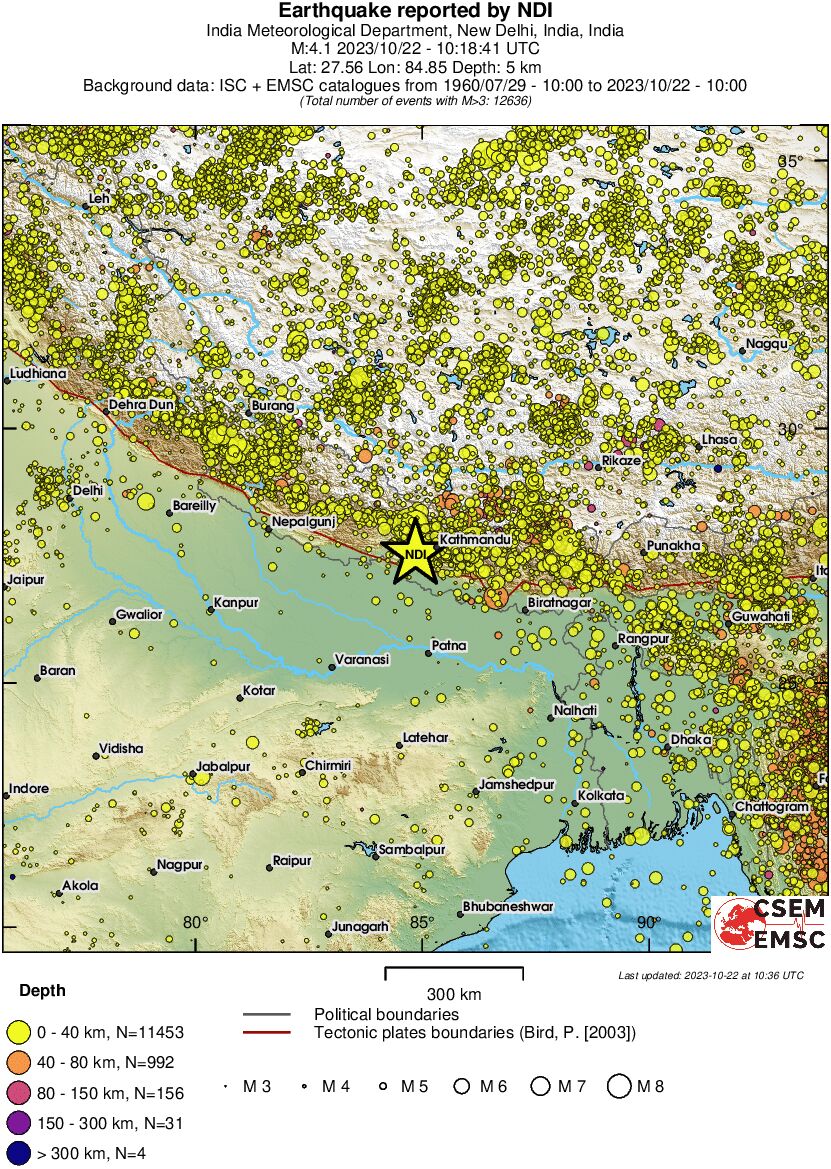 wide historical seismicity