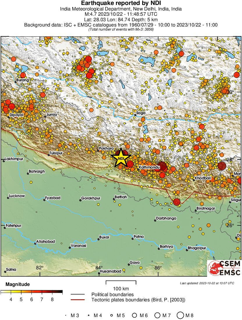 regional magnitude historical seismicity