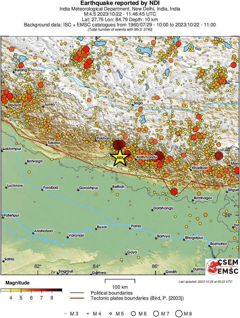 regional magnitude historical seismicity