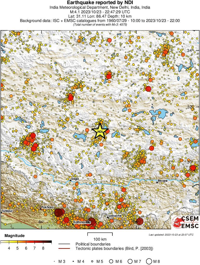 regional magnitude historical seismicity