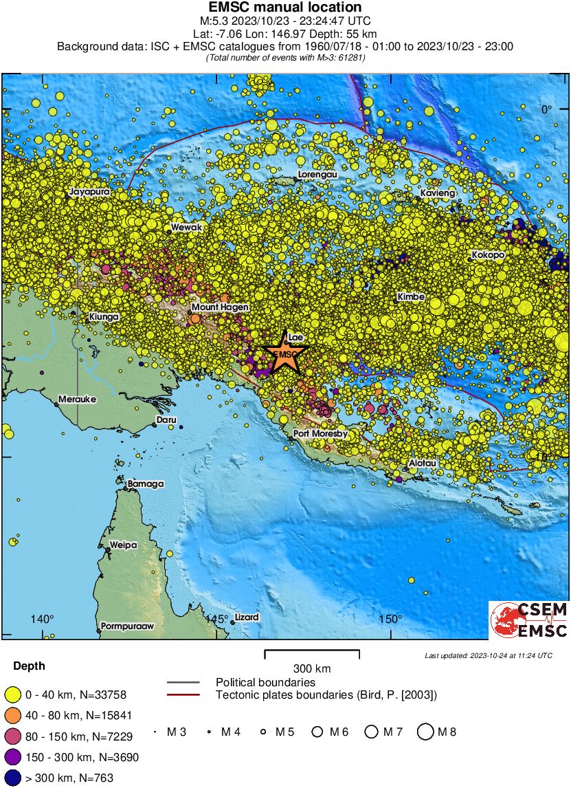 wide historical seismicity