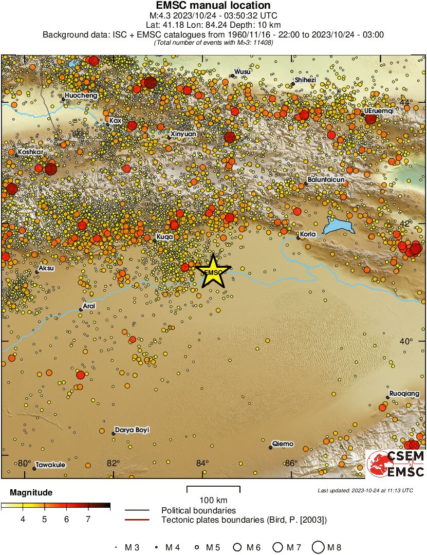 regional magnitude historical seismicity