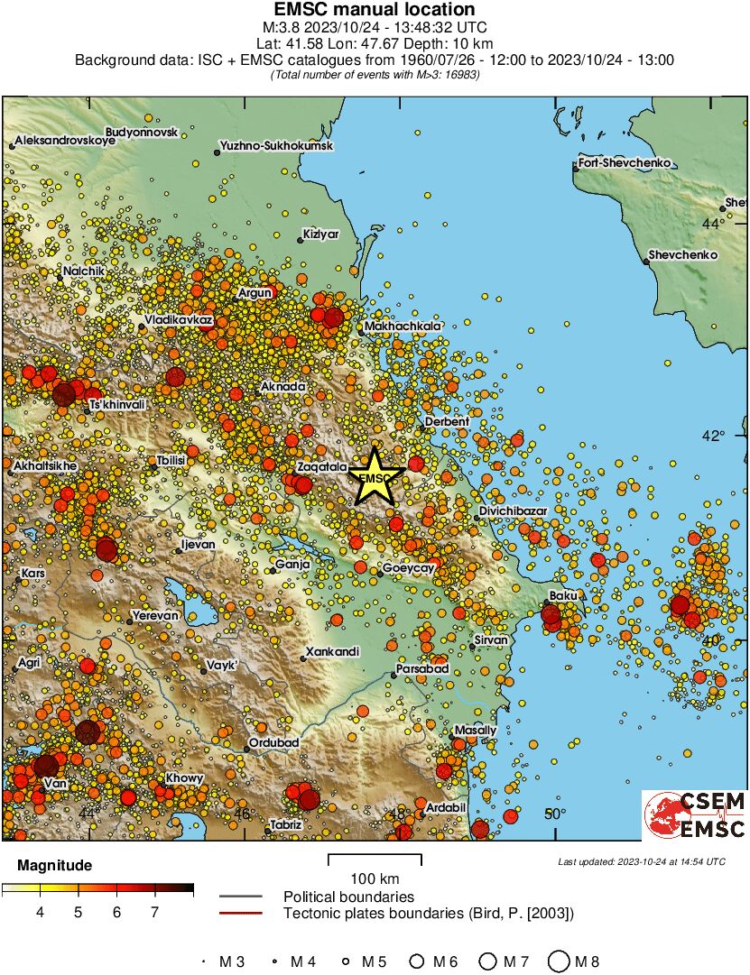 regional magnitude historical seismicity