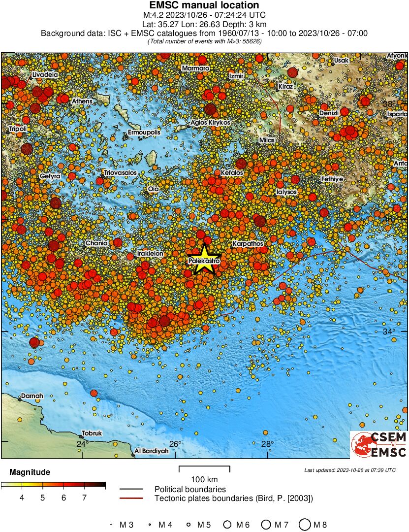 regional magnitude historical seismicity