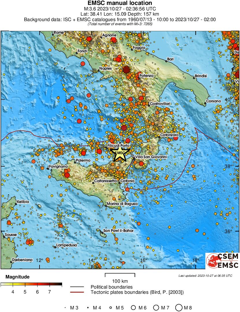 regional magnitude historical seismicity