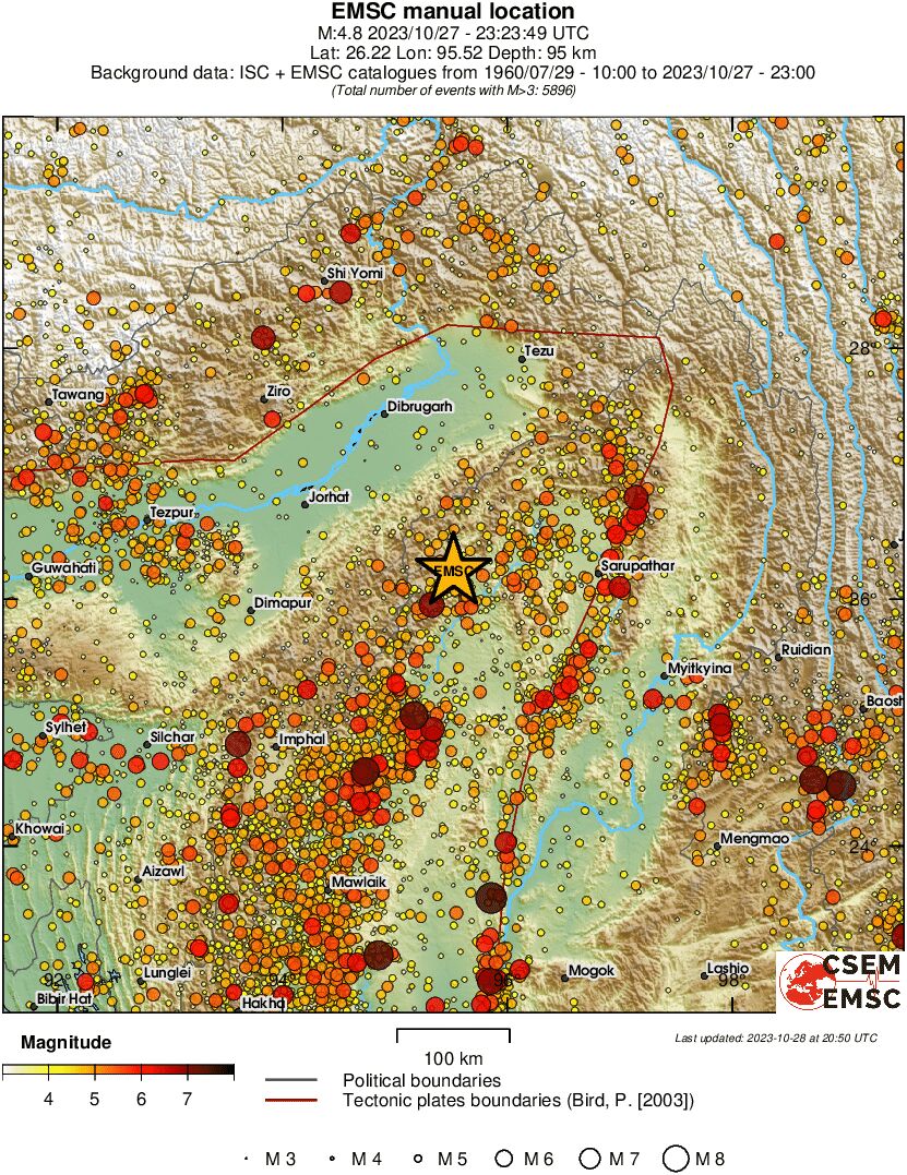 regional magnitude historical seismicity