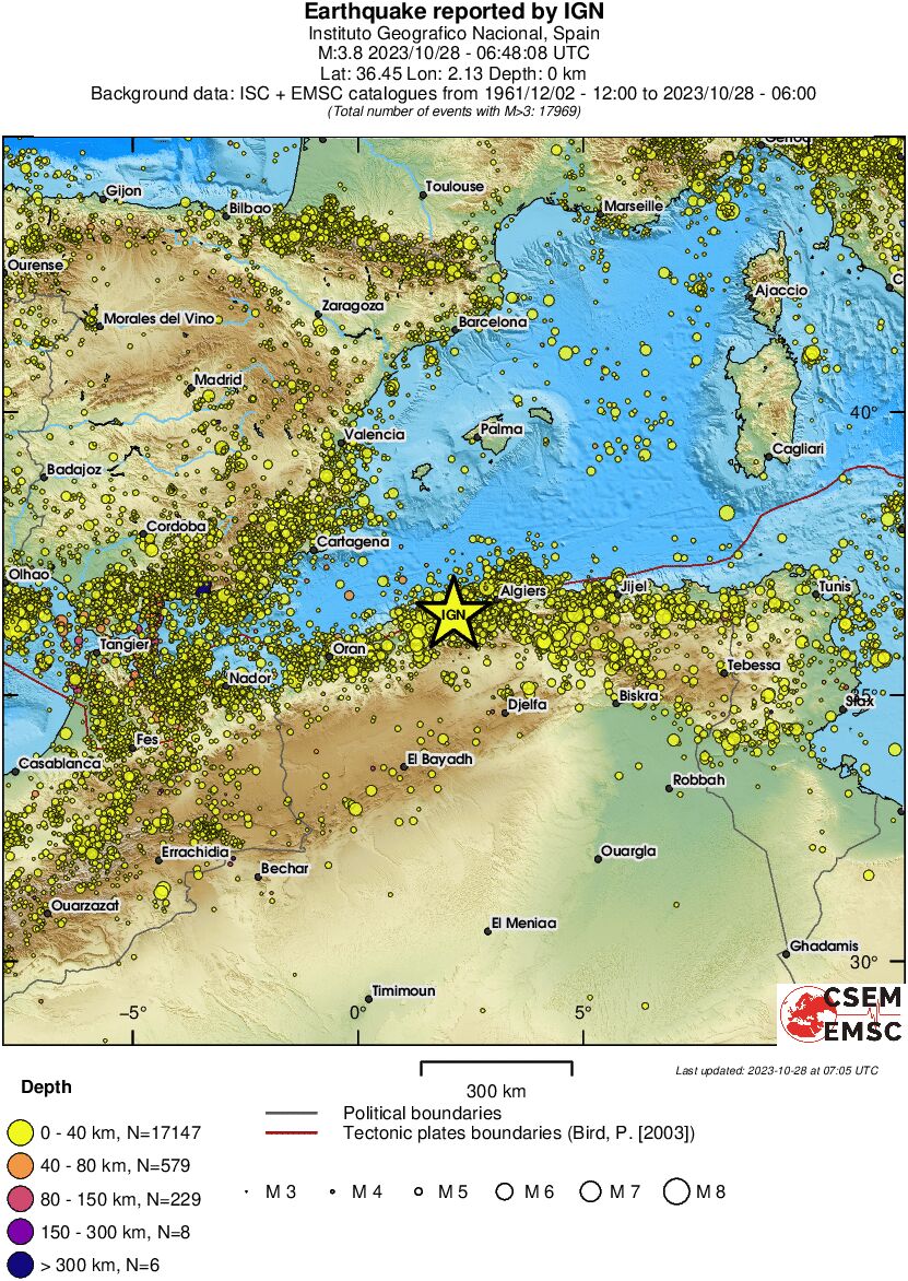 wide historical seismicity