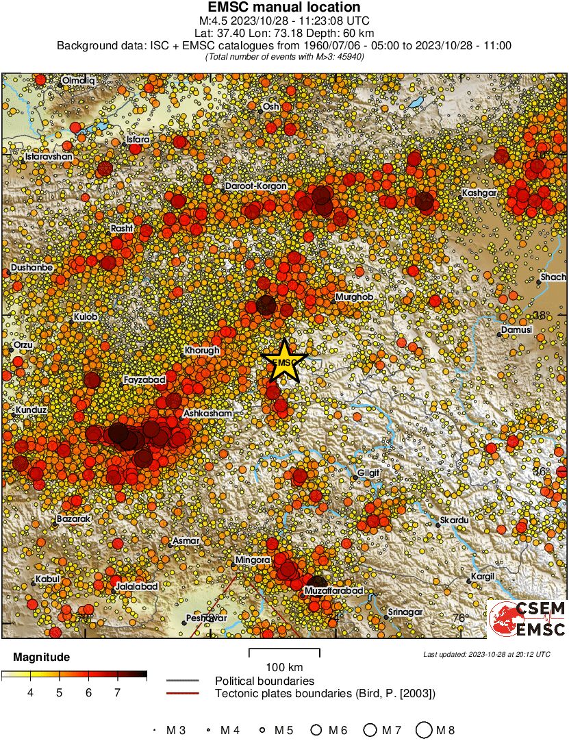 regional magnitude historical seismicity