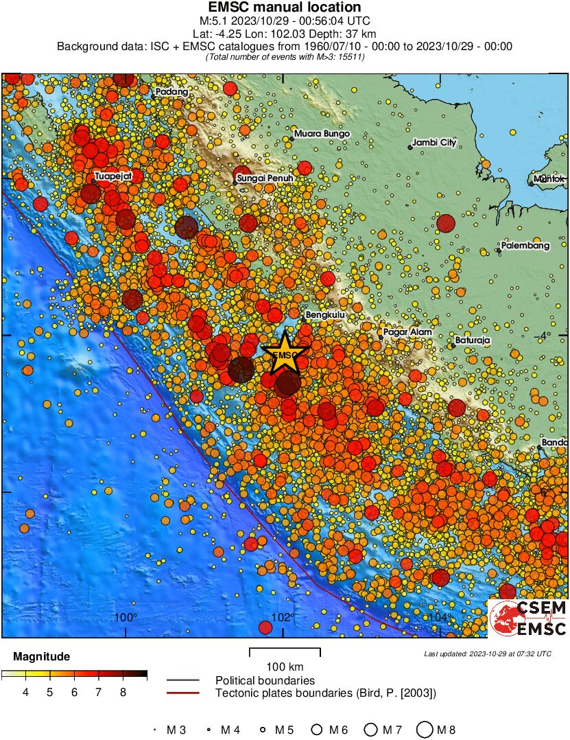 regional magnitude historical seismicity