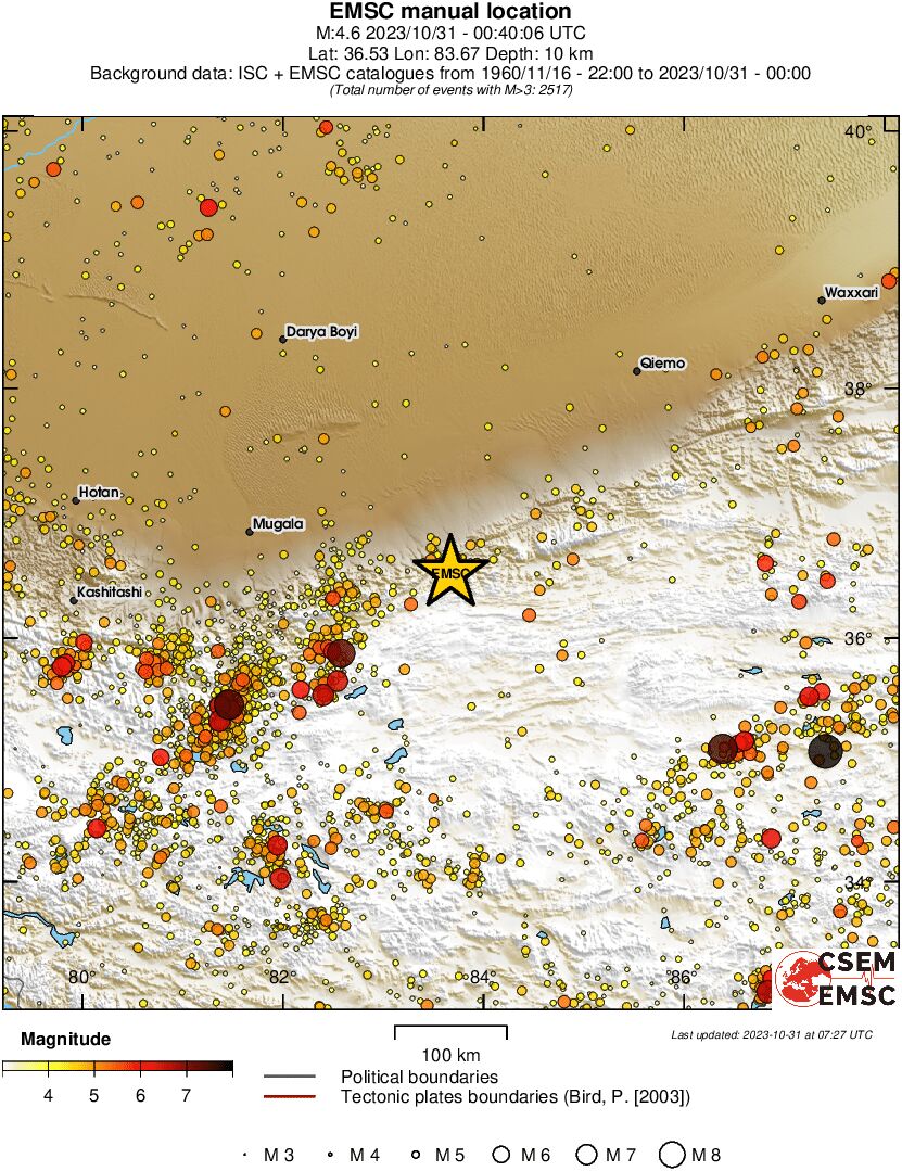 regional magnitude historical seismicity