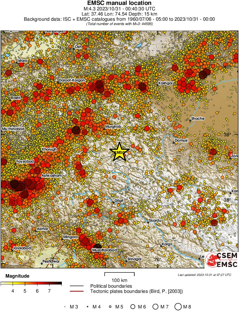 regional magnitude historical seismicity