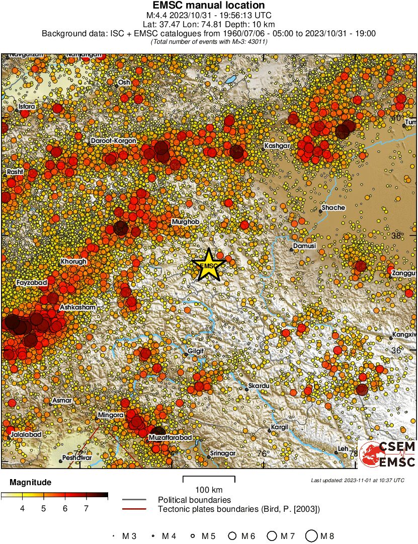 regional magnitude historical seismicity