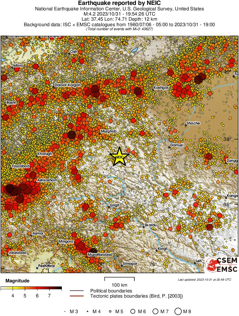 regional magnitude historical seismicity