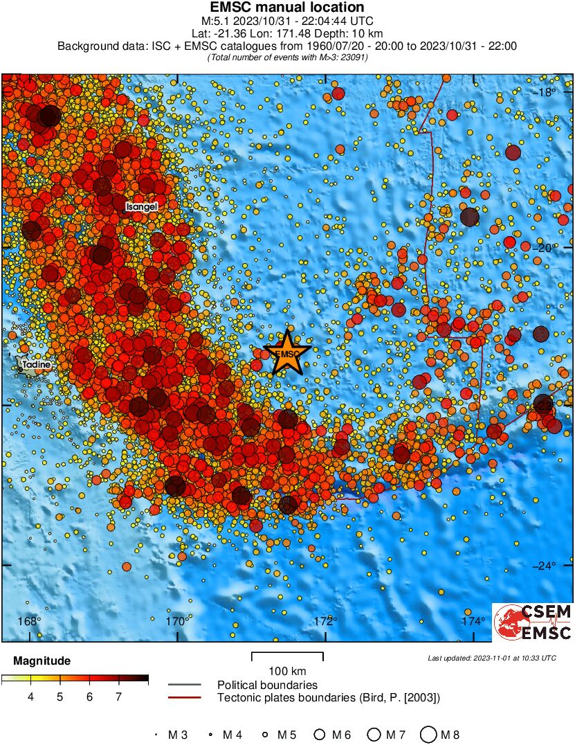 regional magnitude historical seismicity