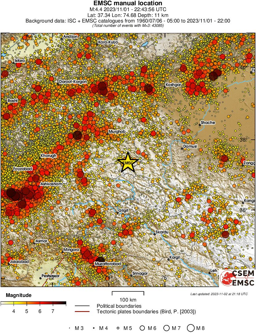 regional magnitude historical seismicity