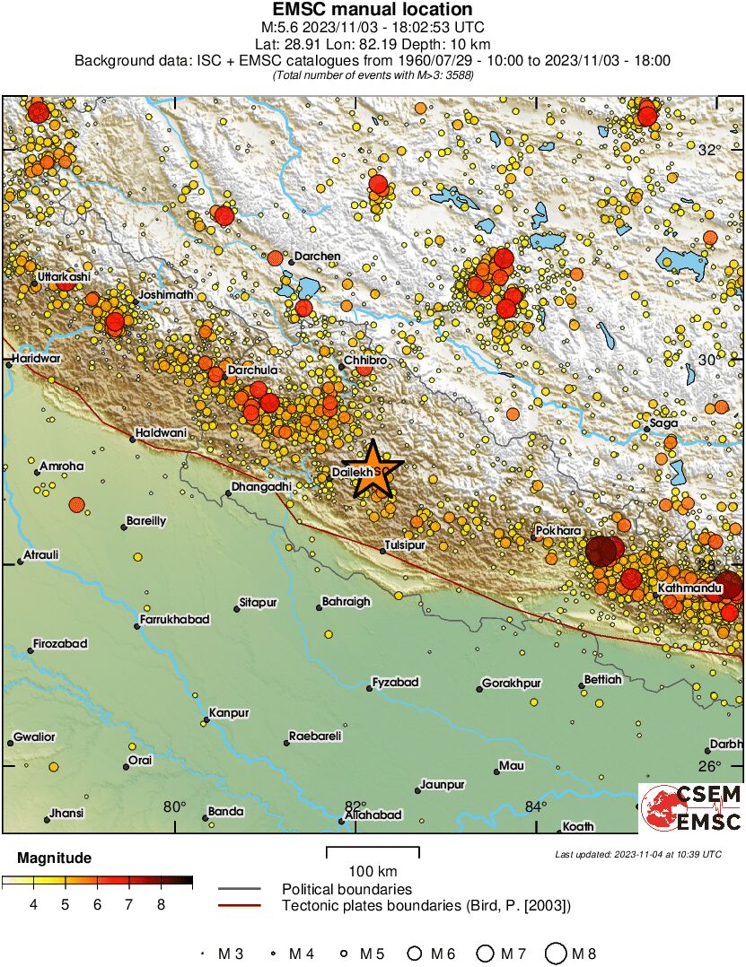 regional magnitude historical seismicity