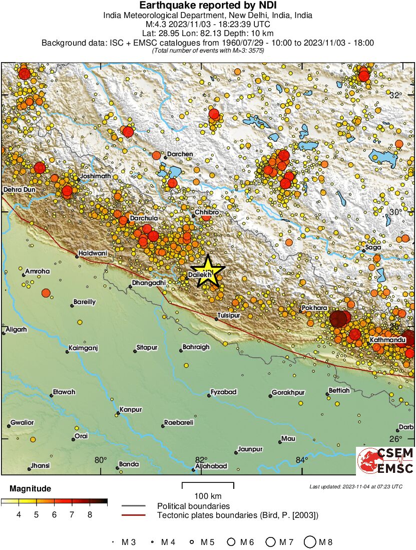 regional magnitude historical seismicity