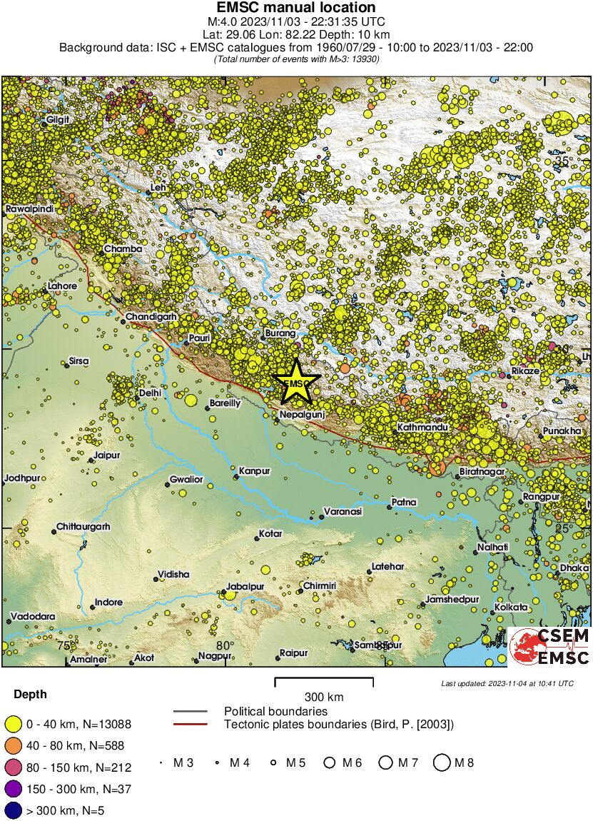 wide historical seismicity