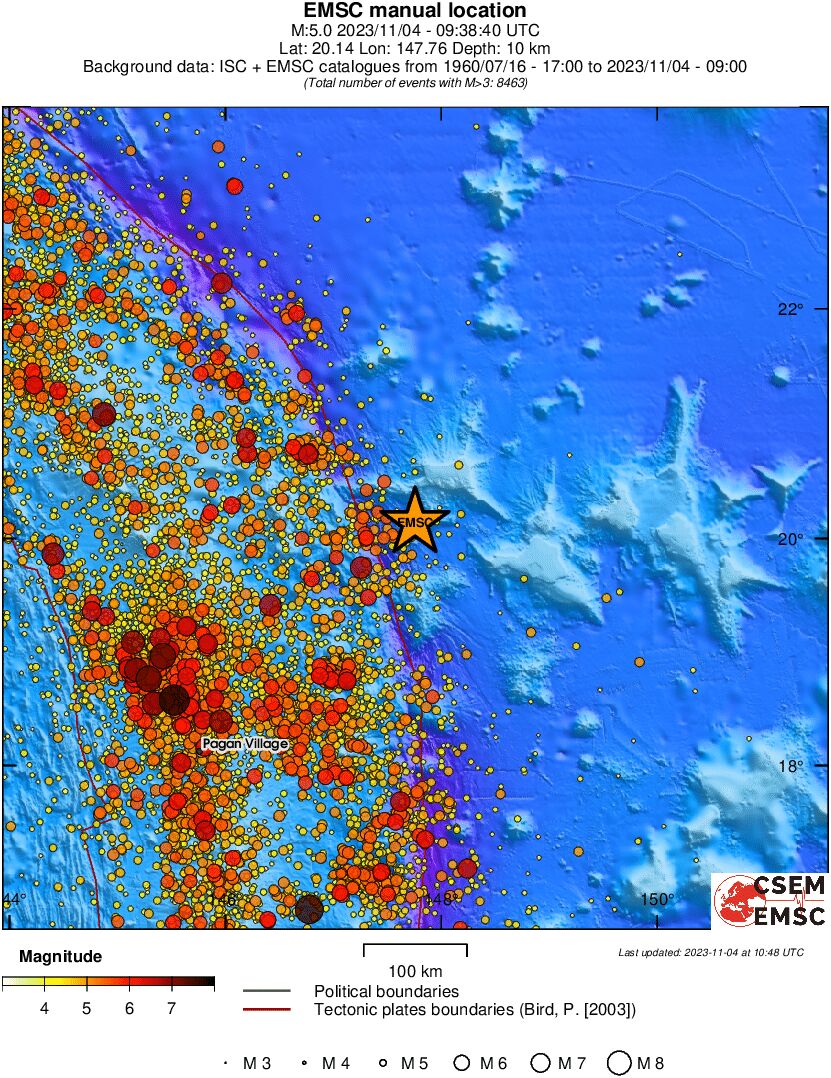 regional magnitude historical seismicity