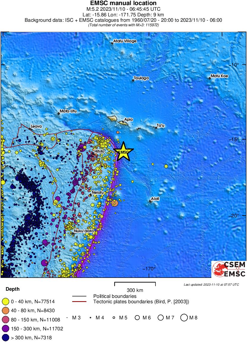 wide historical seismicity