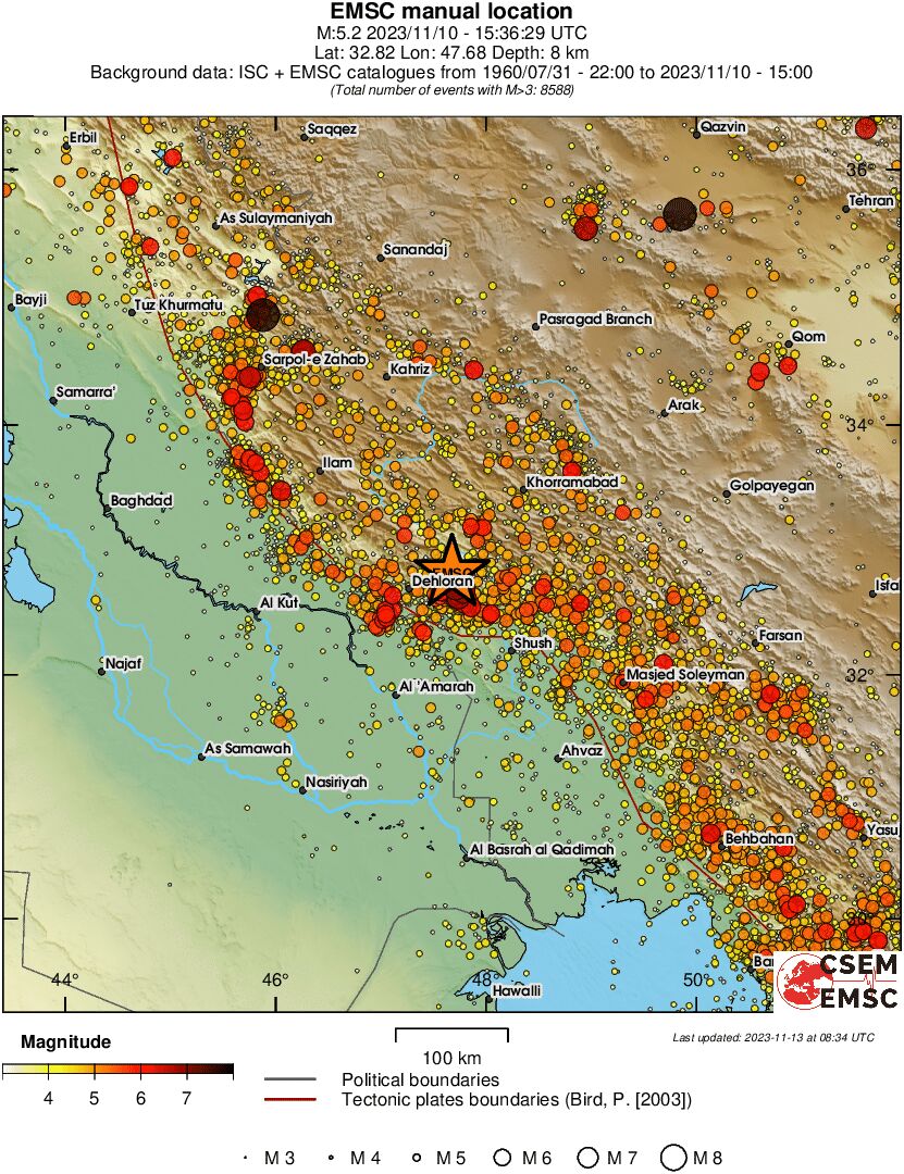 regional magnitude historical seismicity