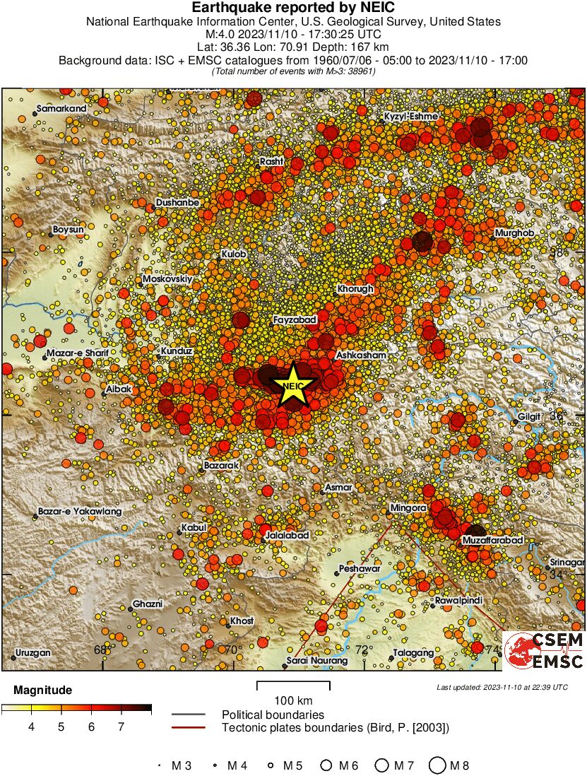 regional magnitude historical seismicity