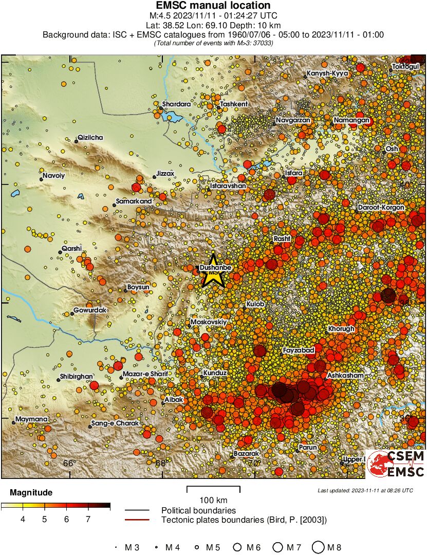 regional magnitude historical seismicity