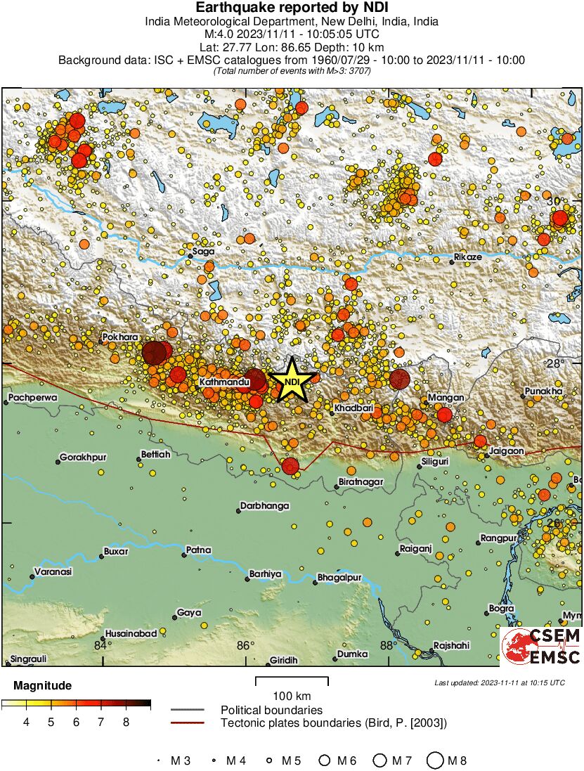 regional magnitude historical seismicity