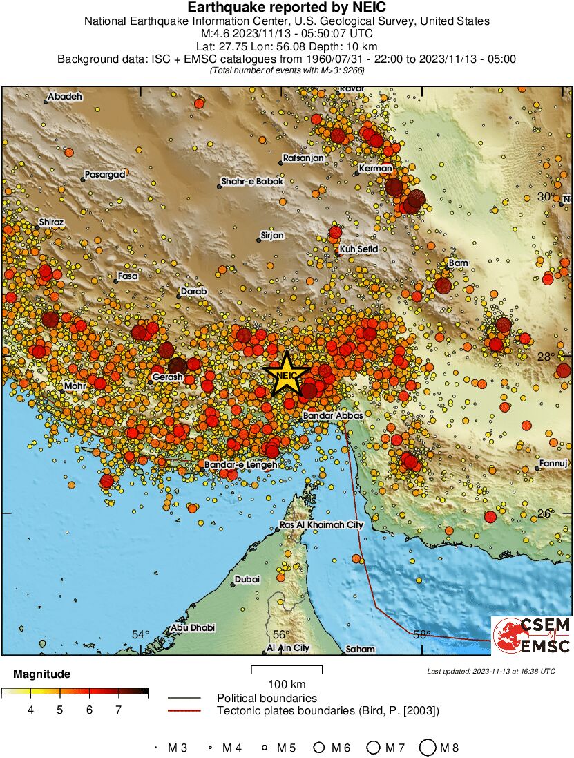 regional magnitude historical seismicity