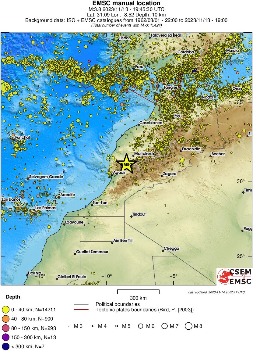 wide historical seismicity