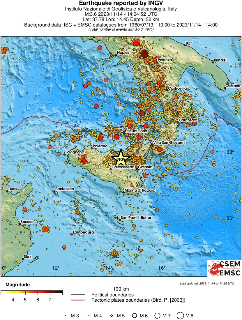 regional magnitude historical seismicity