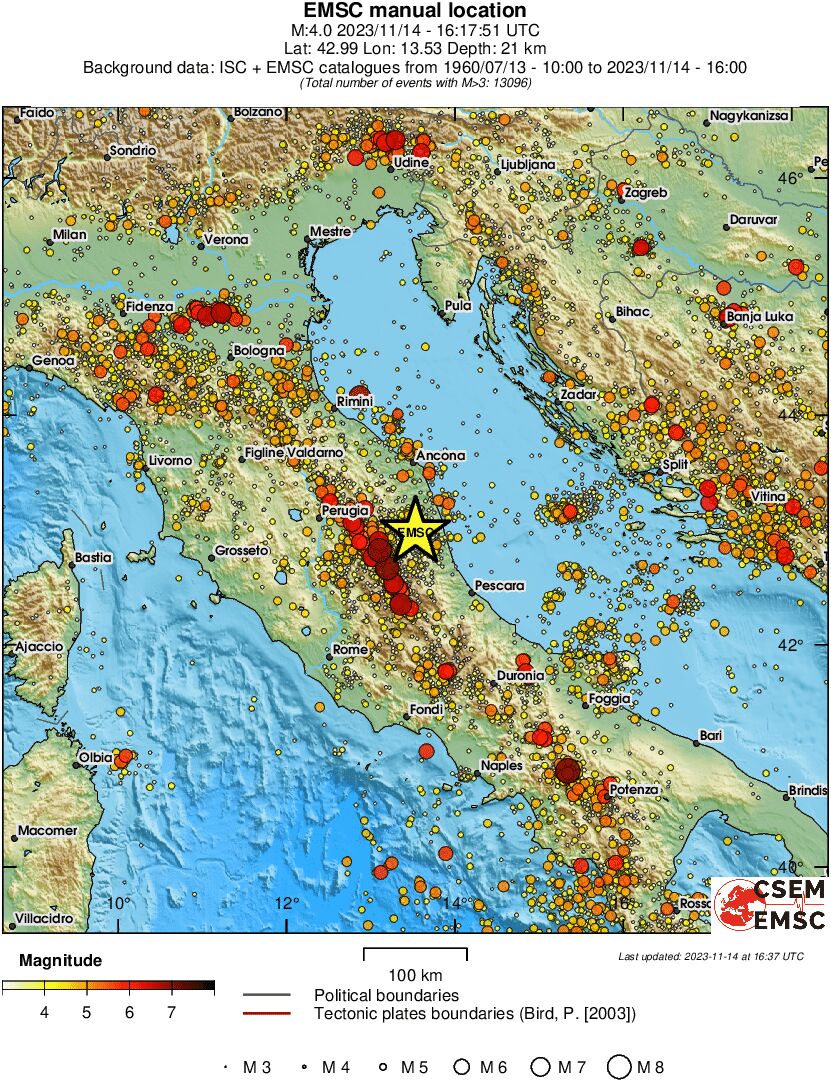 regional magnitude historical seismicity
