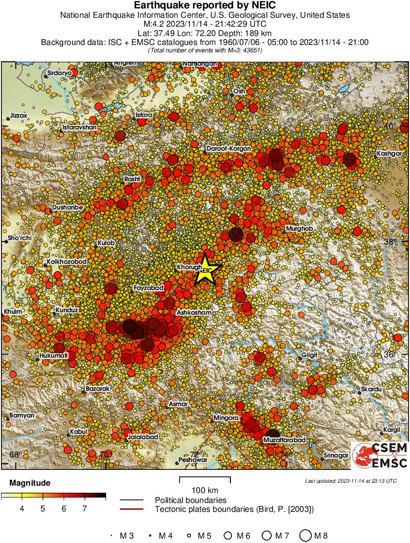 regional magnitude historical seismicity
