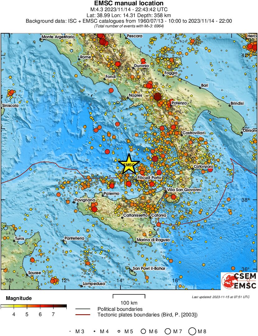regional magnitude historical seismicity