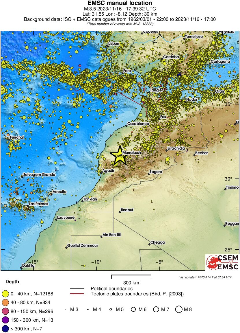 wide historical seismicity