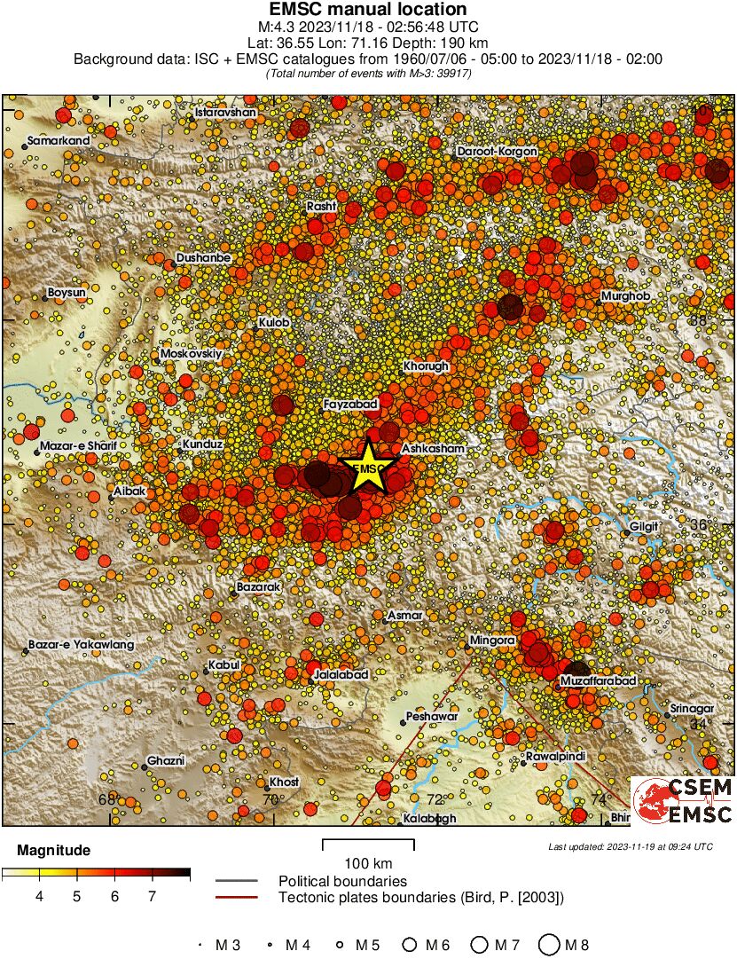 regional magnitude historical seismicity