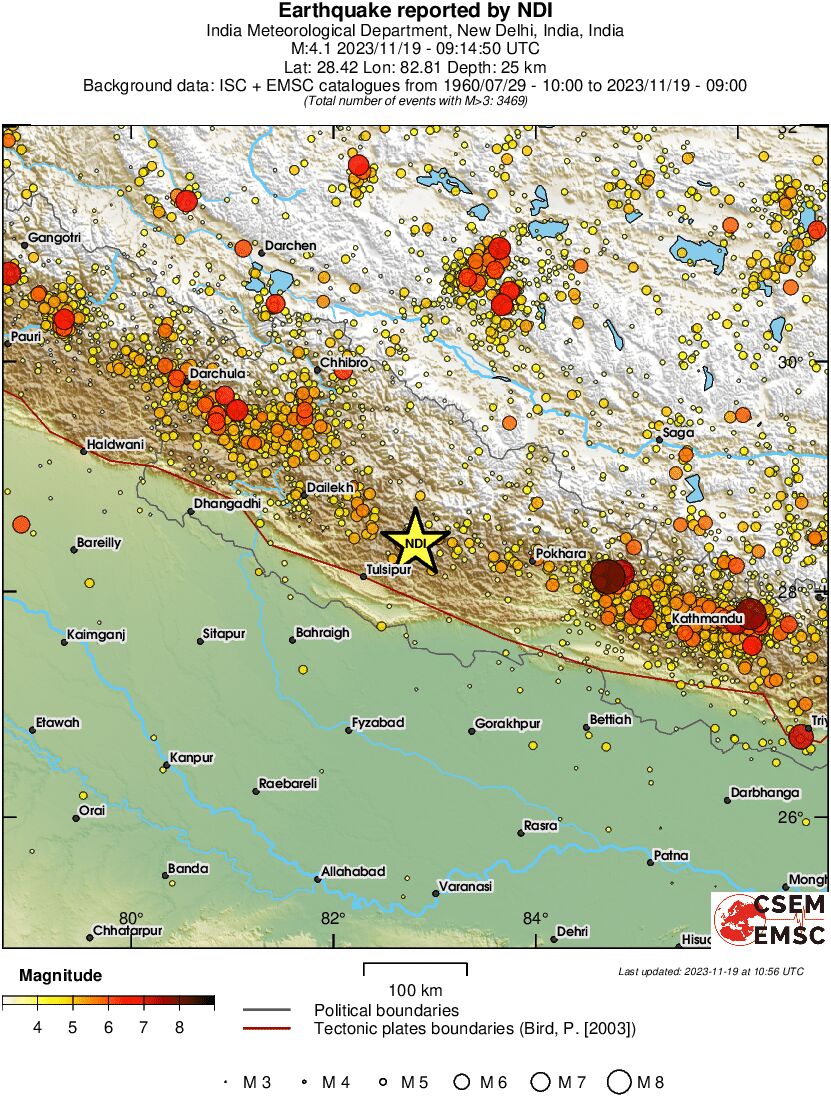 regional magnitude historical seismicity