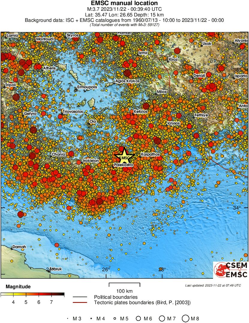 regional magnitude historical seismicity