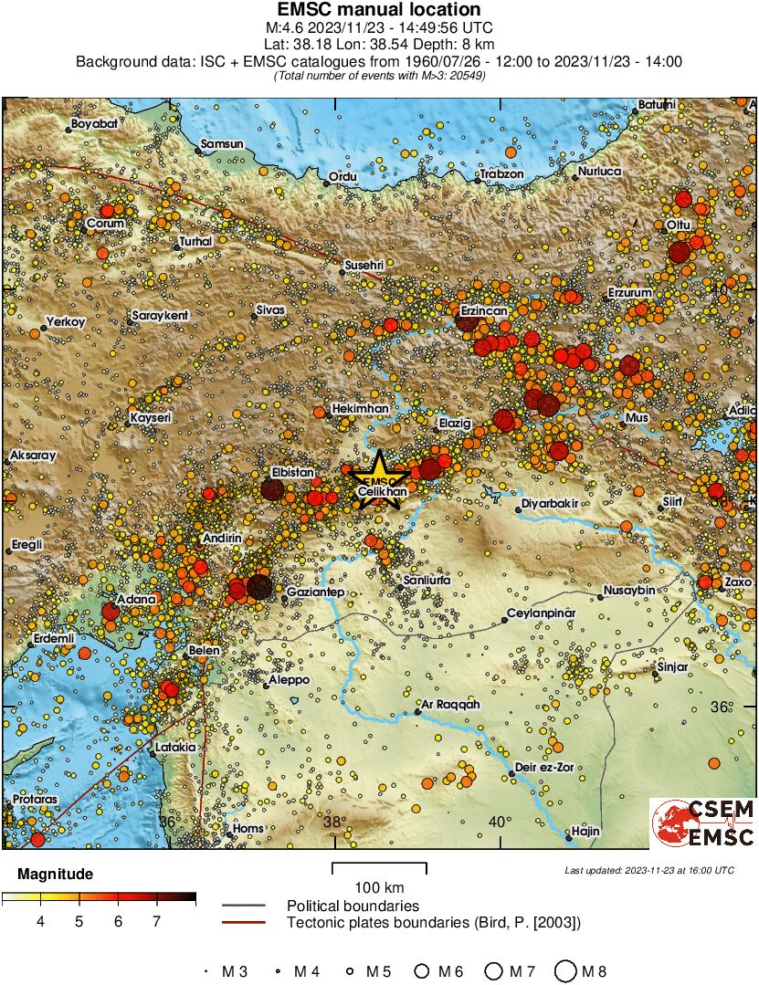 regional magnitude historical seismicity