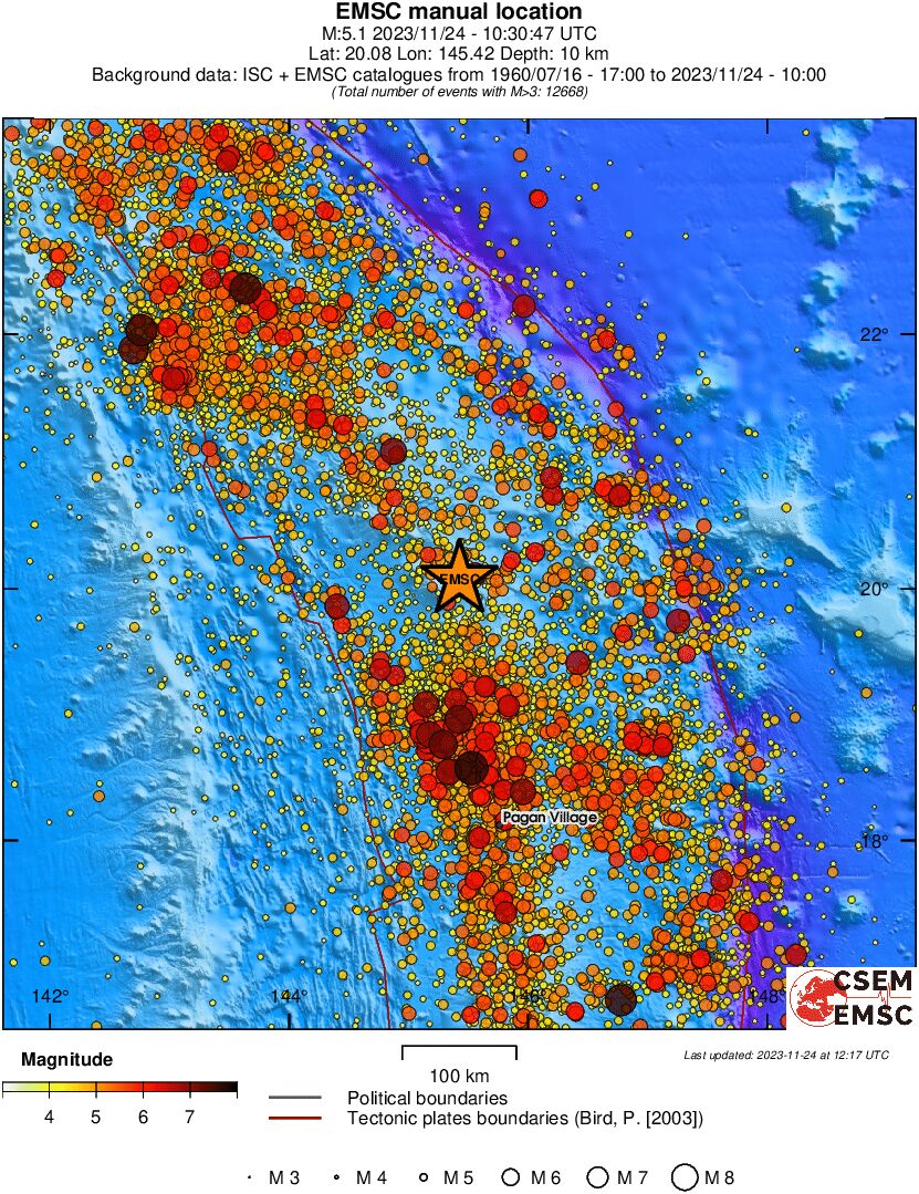regional magnitude historical seismicity