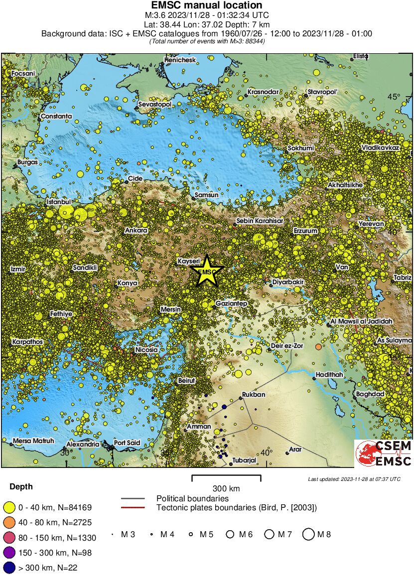 wide historical seismicity