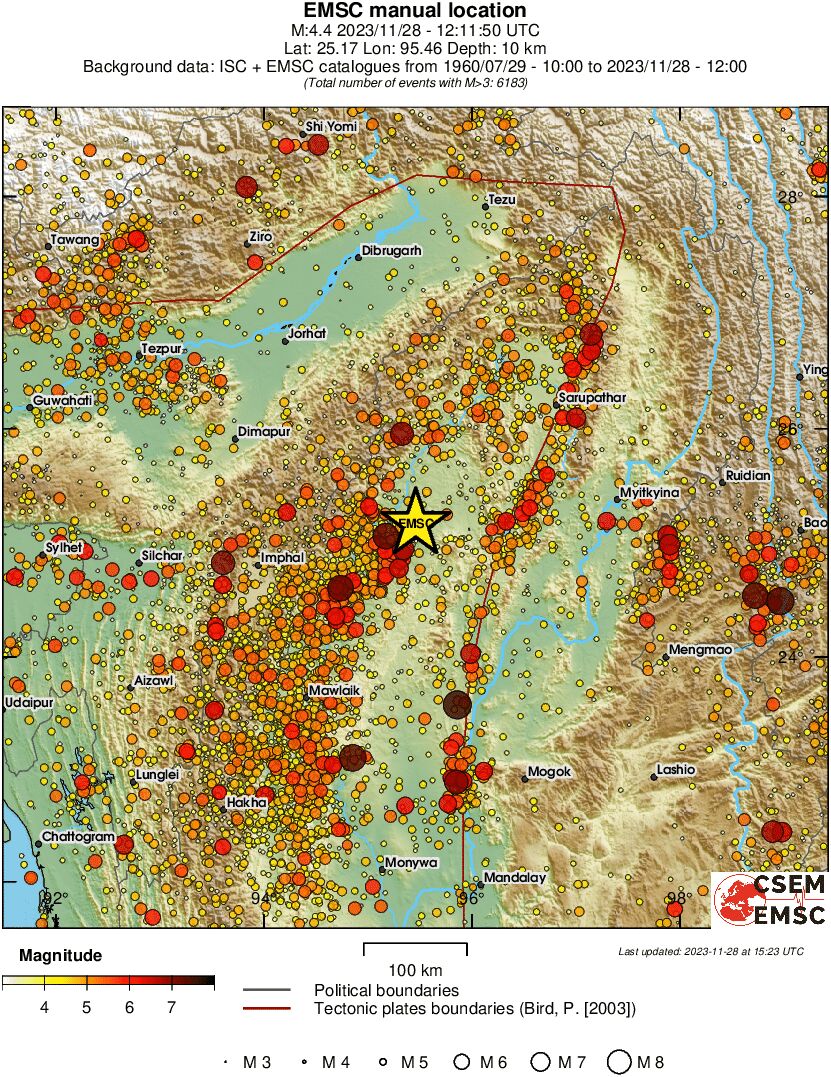regional magnitude historical seismicity