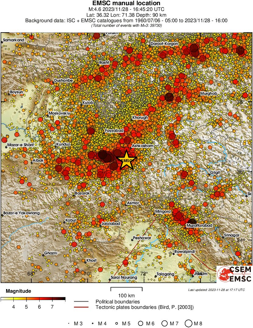 regional magnitude historical seismicity