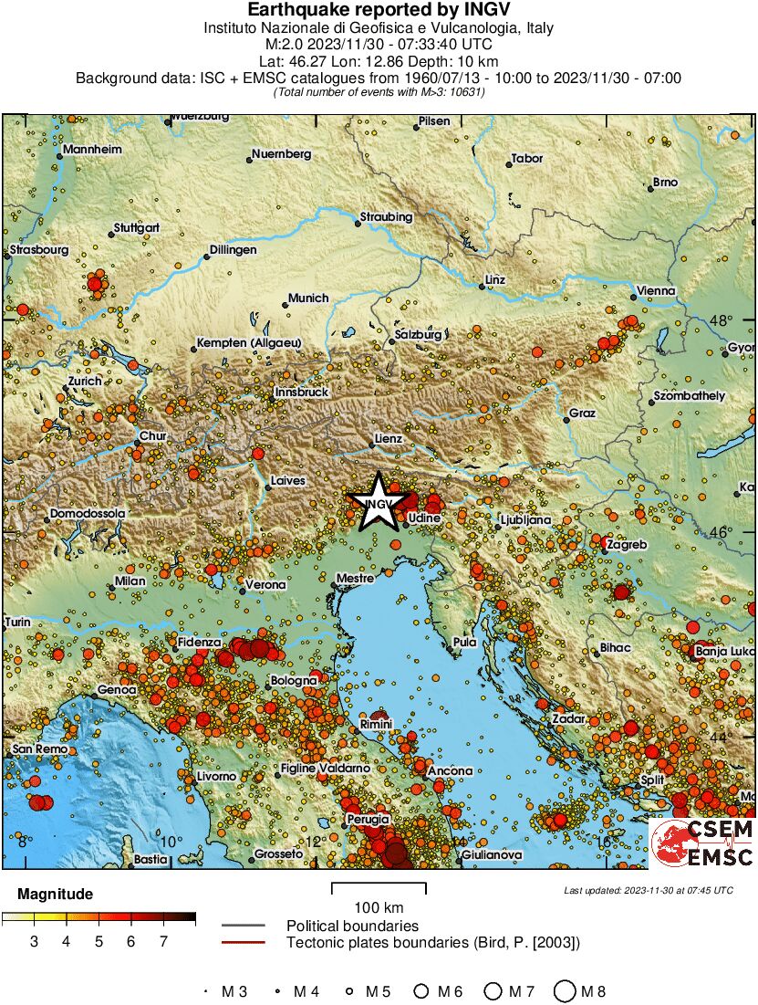 regional magnitude historical seismicity