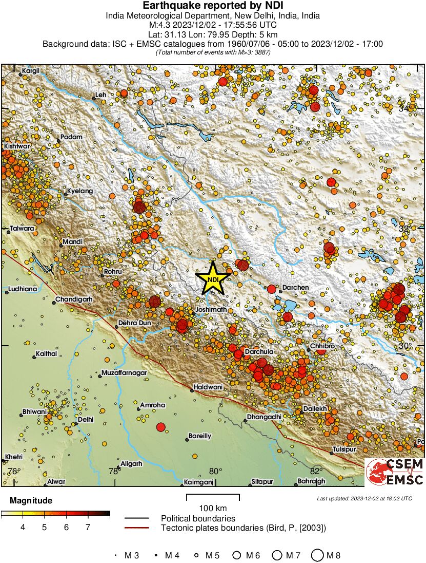 regional magnitude historical seismicity