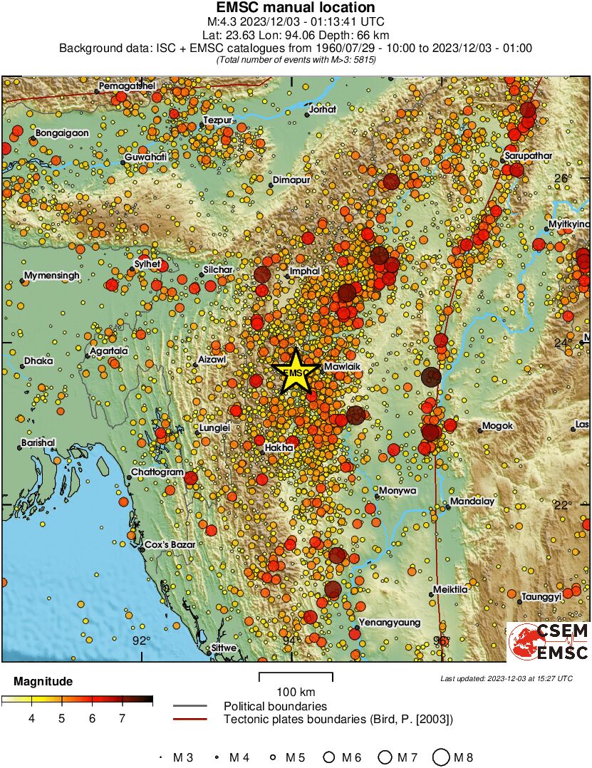regional magnitude historical seismicity